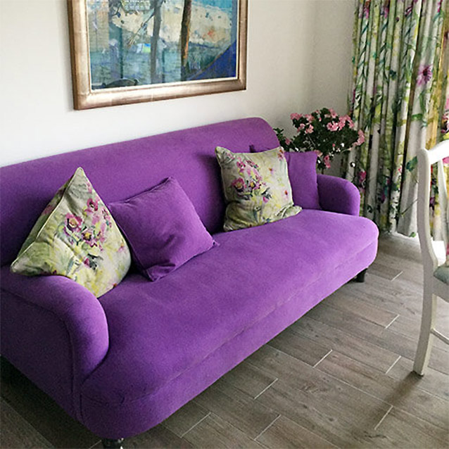 Holmfirth 3 Seater Sofa in Romo Linara Passion Flower